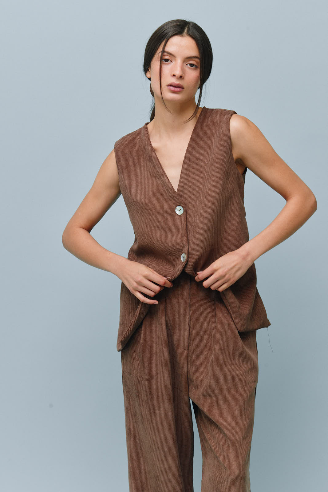 Julia Pana Brown Vest