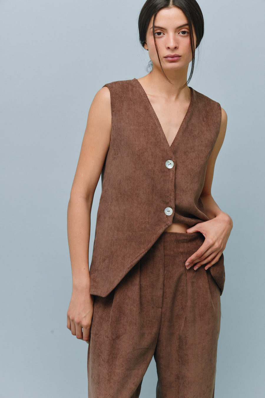 Julia Pana Brown Vest