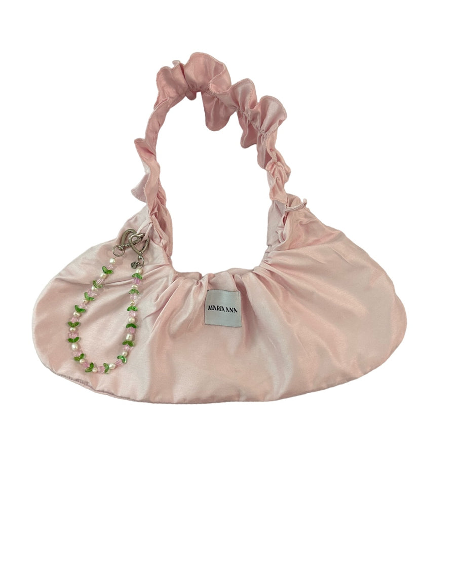 Regi Baguette Bag with Charms Pink