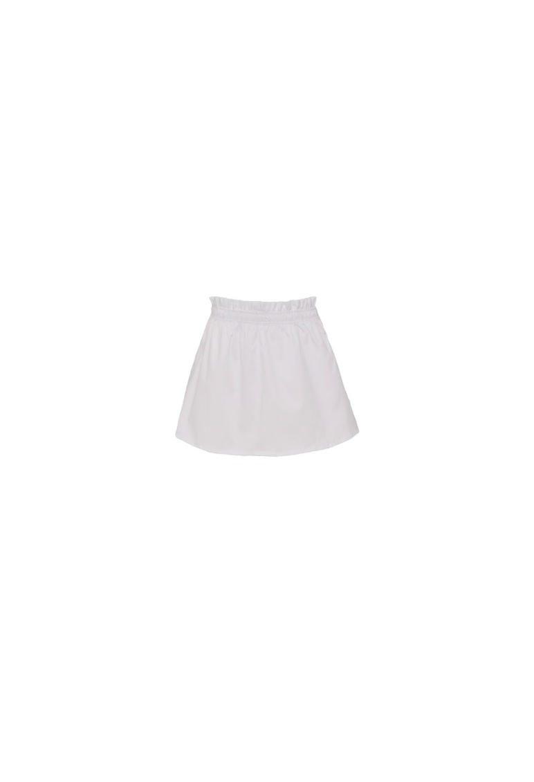 Jess White Cotton Short Skirt